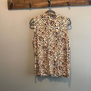Chico's Leopard Print Sleeveless Top